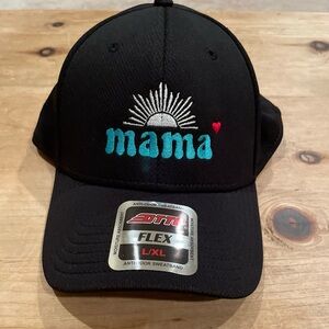 NWT Otto Flex embroidered blue white red Mama sunrise baseball cap LXL